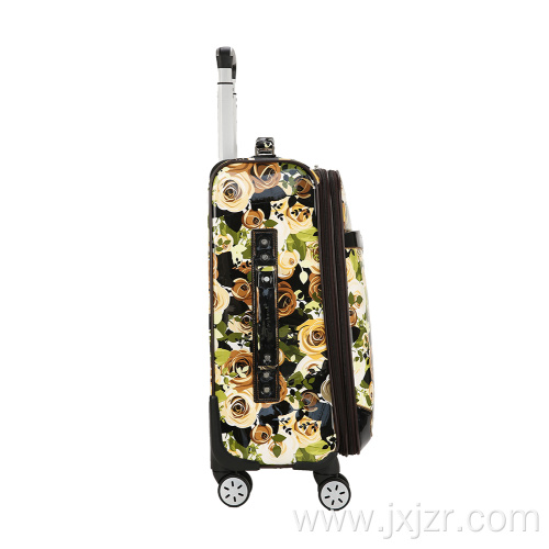 Business PU Leather Trolley Luggage